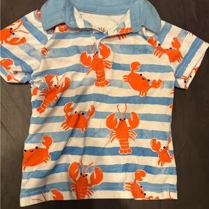 Little Sleepies Blue and red Lobster Polo